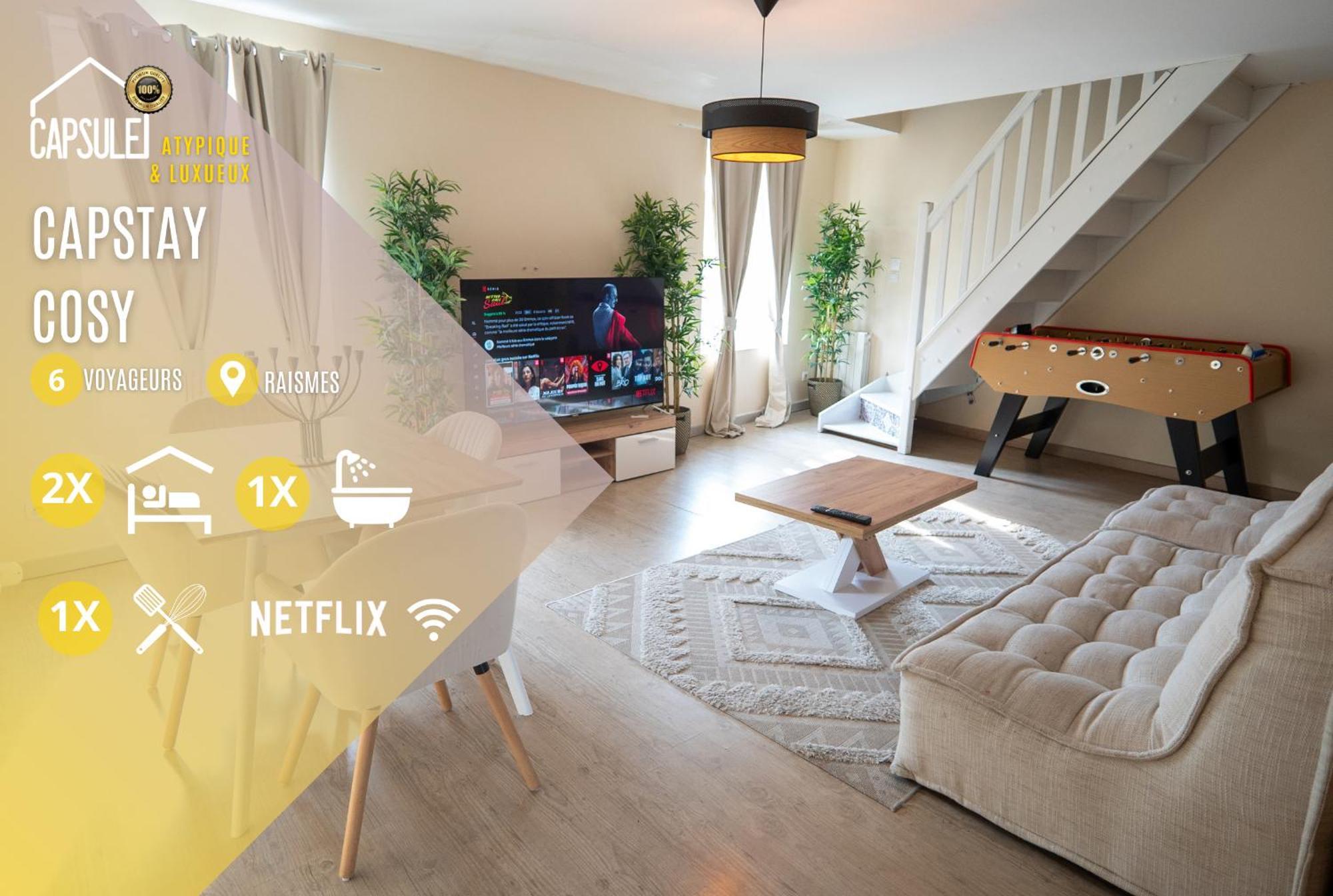 Capstay Cosy Centre 2 Chambres Babyfoot & Netflix Raismes Εξωτερικό φωτογραφία